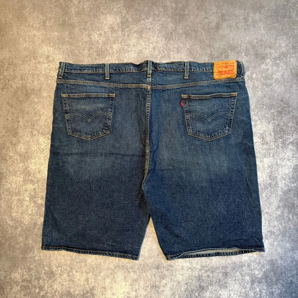 Levis 569 Loose Straight Denim‎ Shorts Mens Blue Jean Shorts 54W Big & Tall